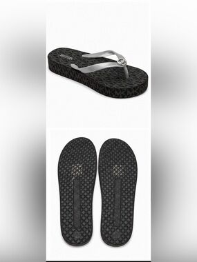 Michael Kors Black Platform Thong Sandals NWOT size 8M